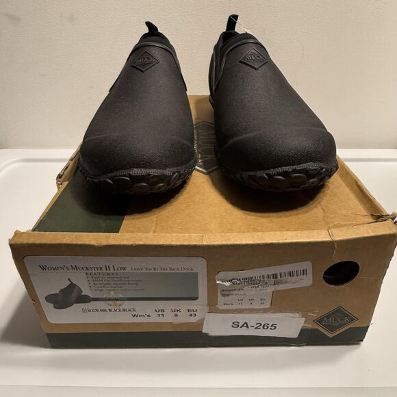 Muck Boot Muckster II Low Shoes Womens Size 11 Black Waterproof Garden Clogs - Picture 11 of 12